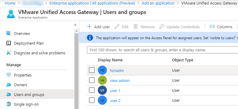 vmware uag azure mfa